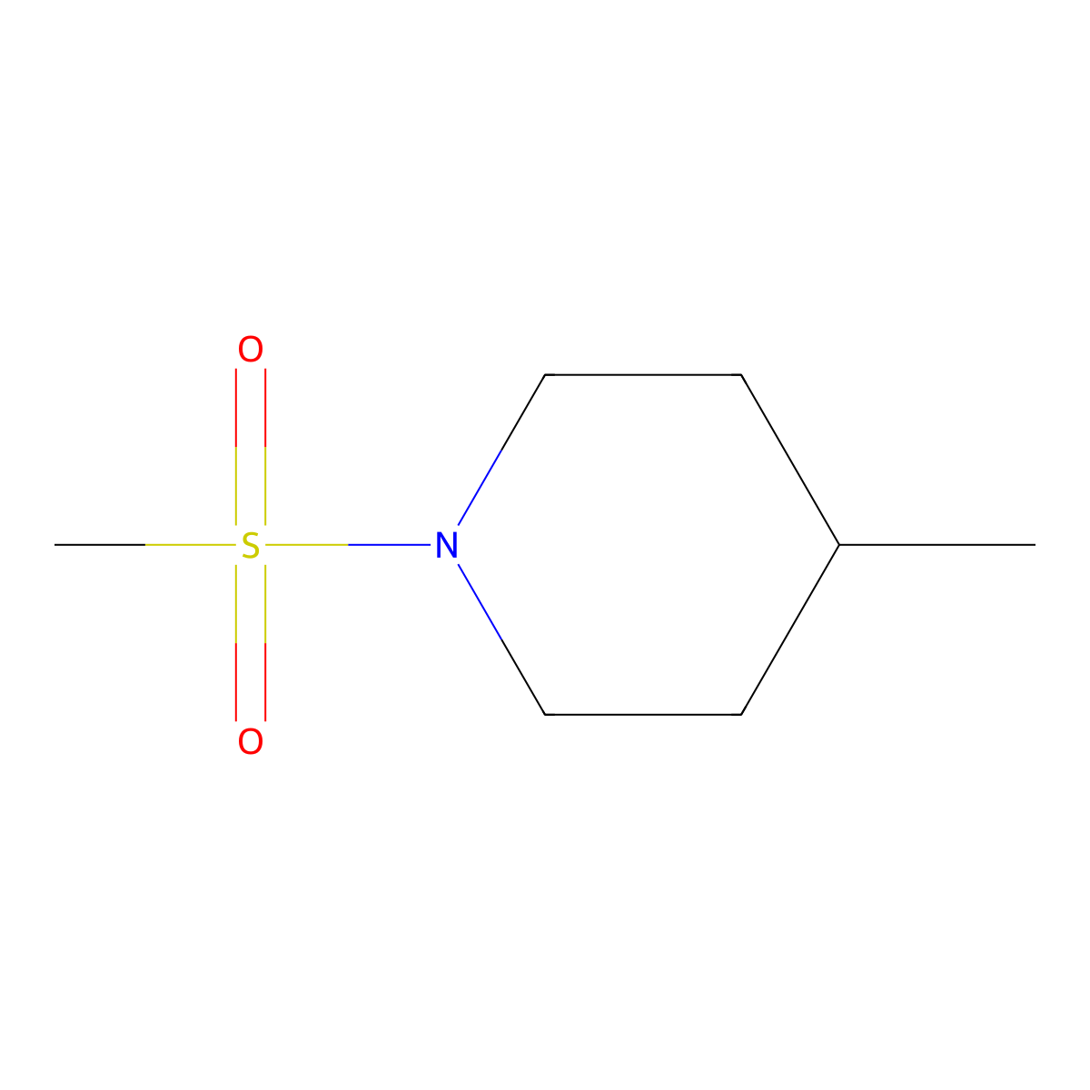 1-Methanesulfonyl-4-methylpiperidine molecular structure, CAS 301308-91-8