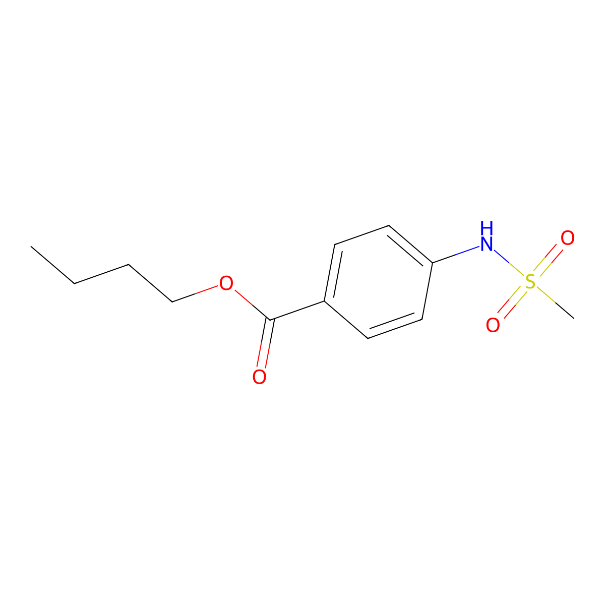 Butyl 4-(methanesulfonamido)benzoate molecular structure, CAS 301308-92-9