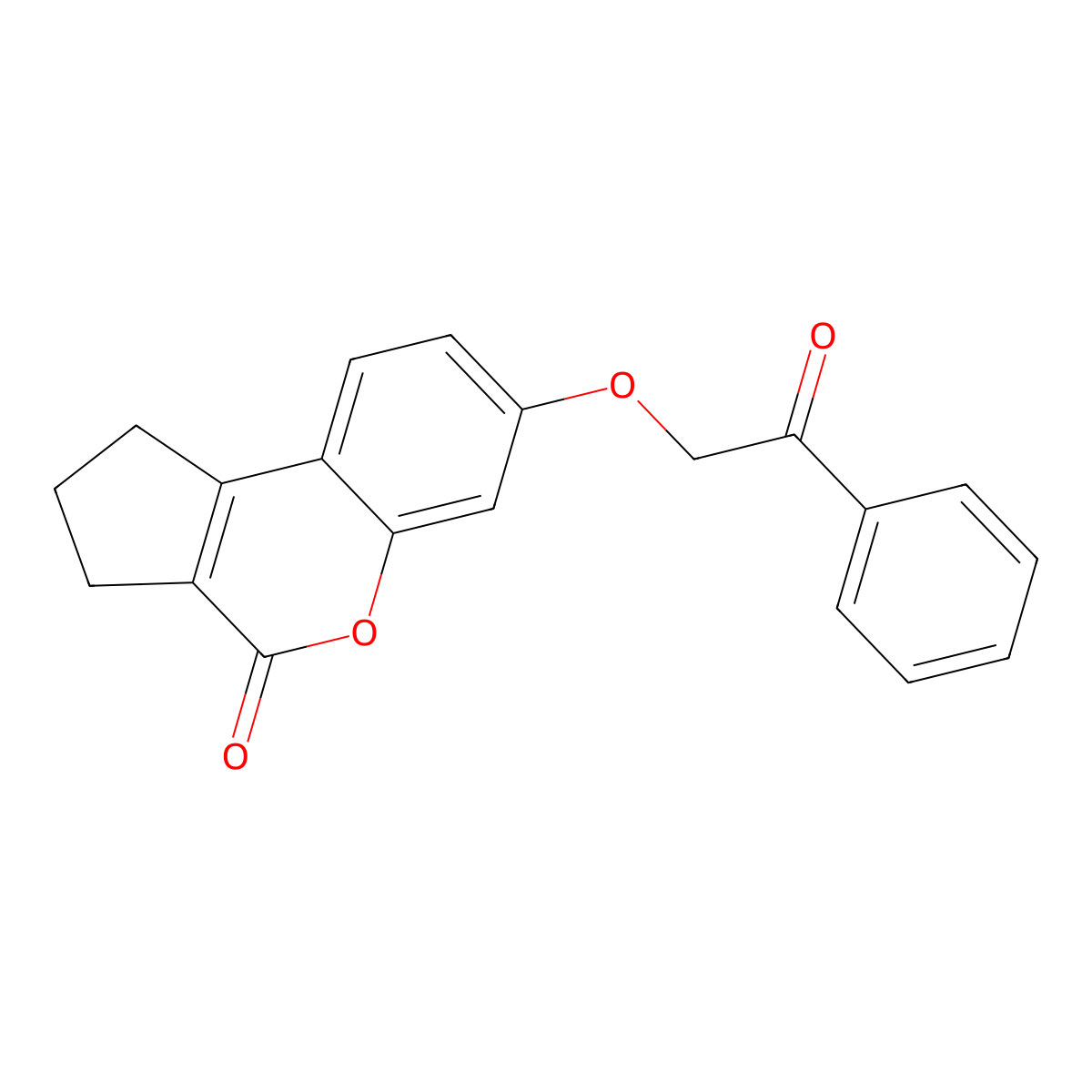 7-(2-Oxo-2-phenylethoxy)-2,3-dihydrocyclopenta[c]chromen-4(1H)-one molecular structure, CAS 301309-01-3