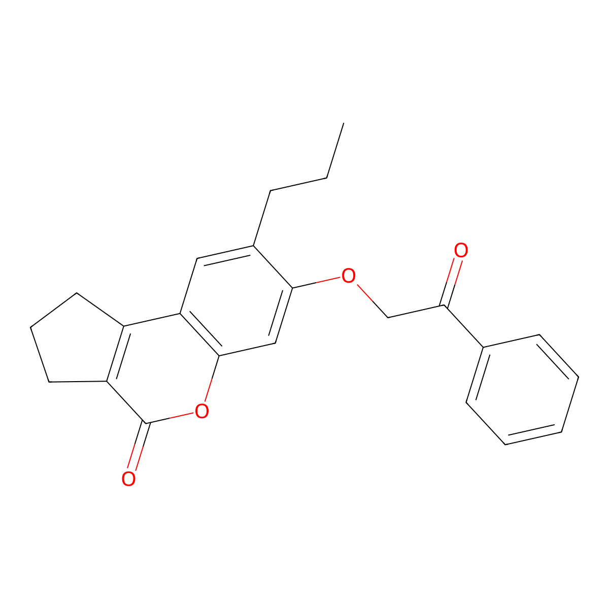 7-(2-oxo-2-phenylethoxy)-8-propyl-2,3-dihydrocyclopenta[c]chromen-4(1H)-one molecular structure, CAS 301309-02-4