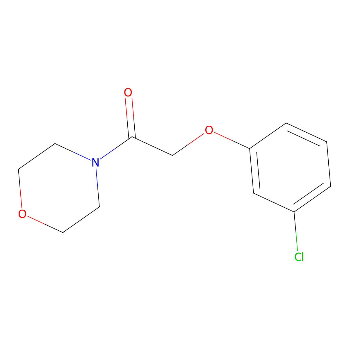 2-(3-Chlorophenoxy)-1-morpholinoethanone molecular structure, CAS 301309-50-2