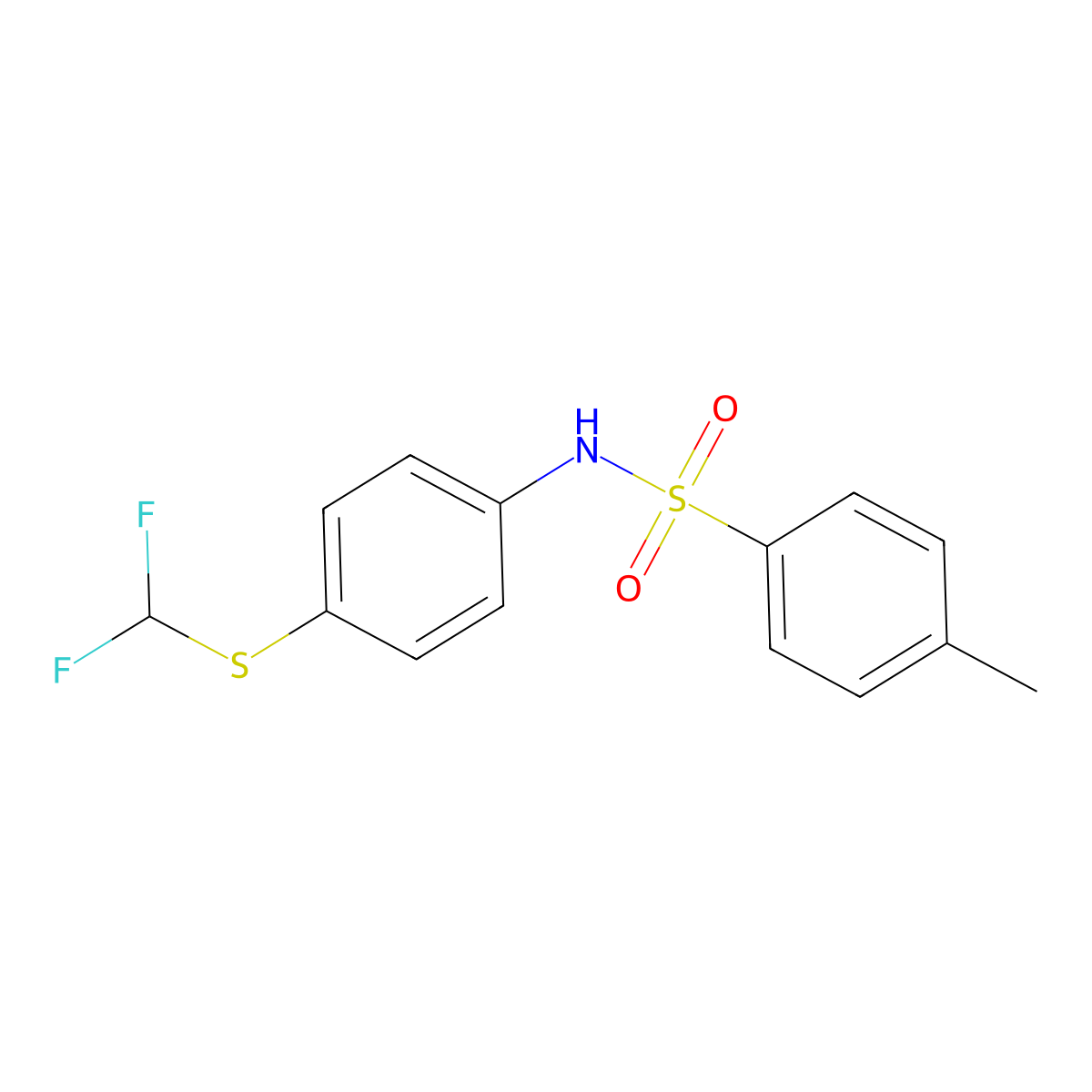 N-(4-((Difluoromethyl)thio)phenyl)-4-methylbenzenesulfonamide molecular structure, CAS 301313-31-5