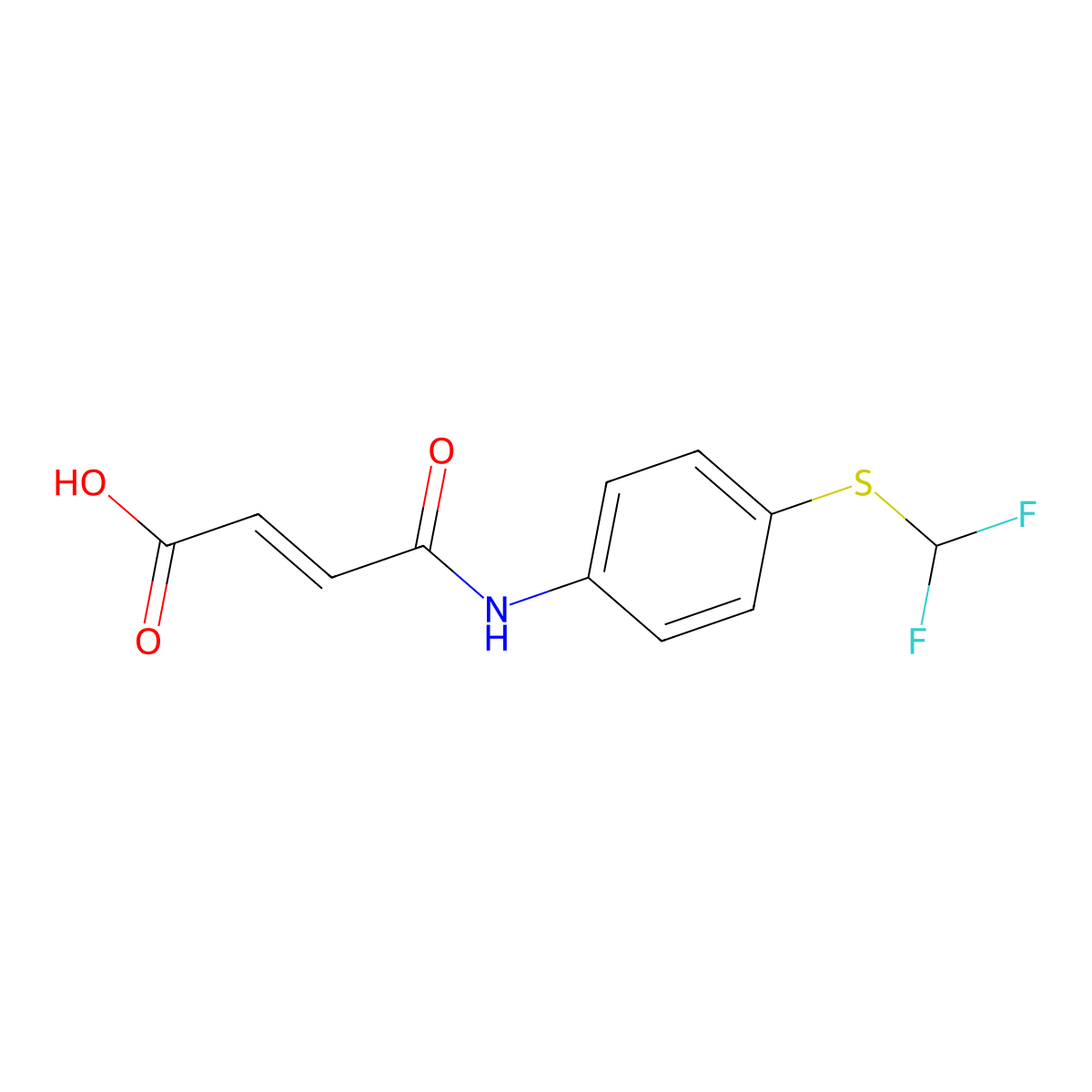 4-[4-(Difluoromethylsulfanyl)anilino]-4-oxobut-2-enoic acid molecular structure, CAS 301313-36-0