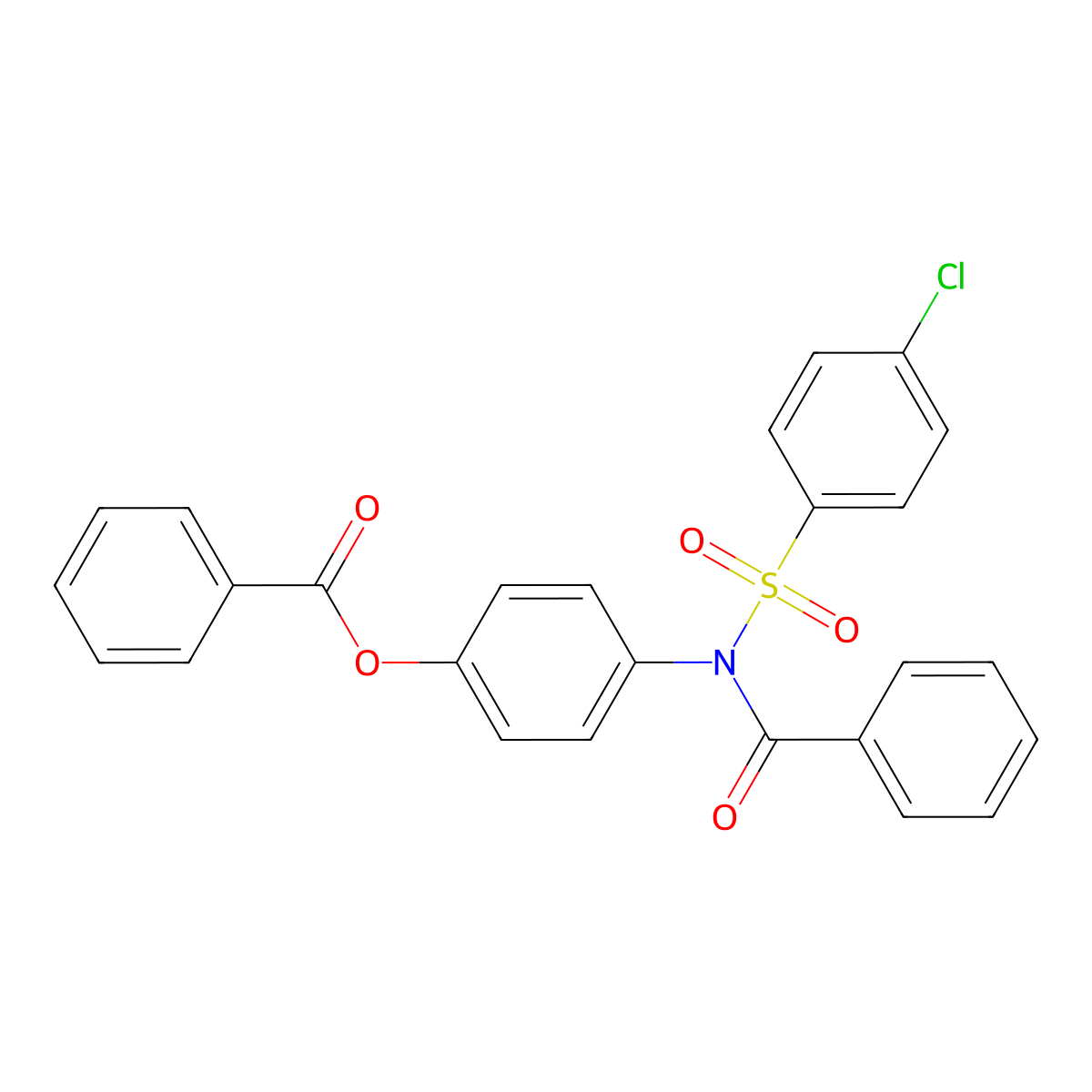 4-{Benzoyl[(4-chlorophenyl)sulfonyl]amino}phenyl benzoate molecular structure, CAS 301313-89-3
