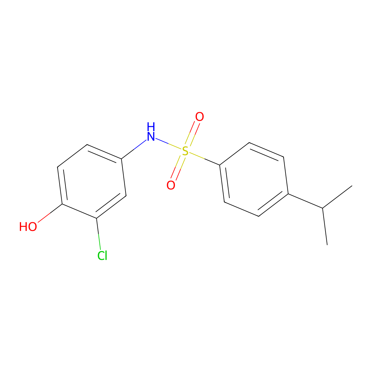 N-(3-chloro-4-hydroxyphenyl)-4-isopropylbenzenesulfonamide molecular structure, CAS 301314-34-1