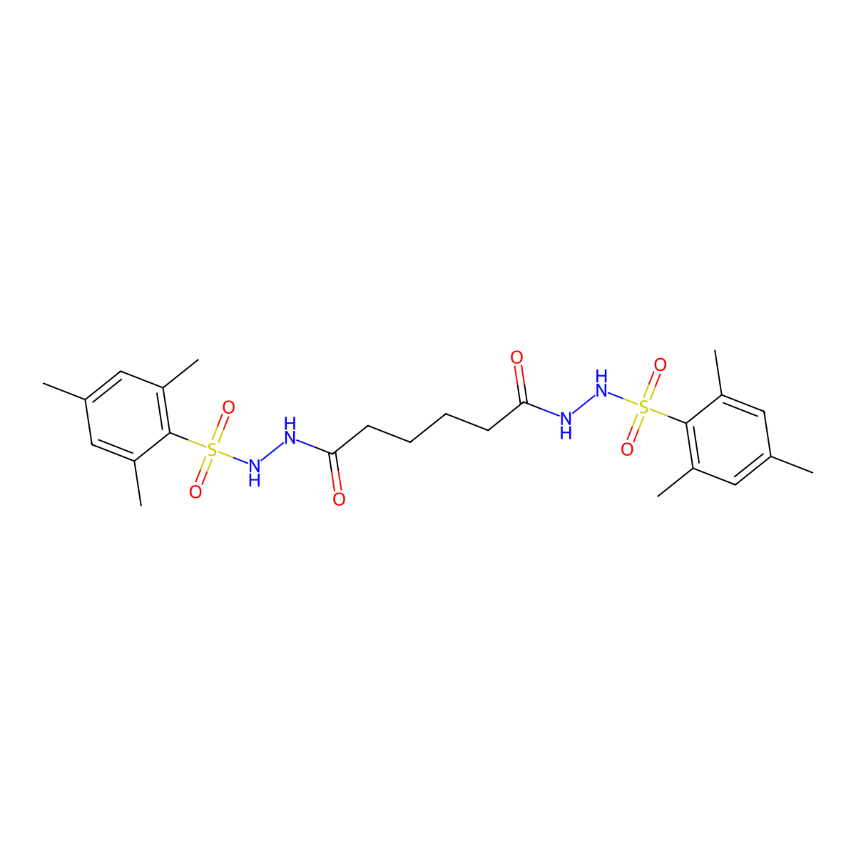 1-N',6-N'-bis[(2,4,6-trimethylphenyl)sulfonyl]hexanedihydrazide molecular structure, CAS 301314-50-1