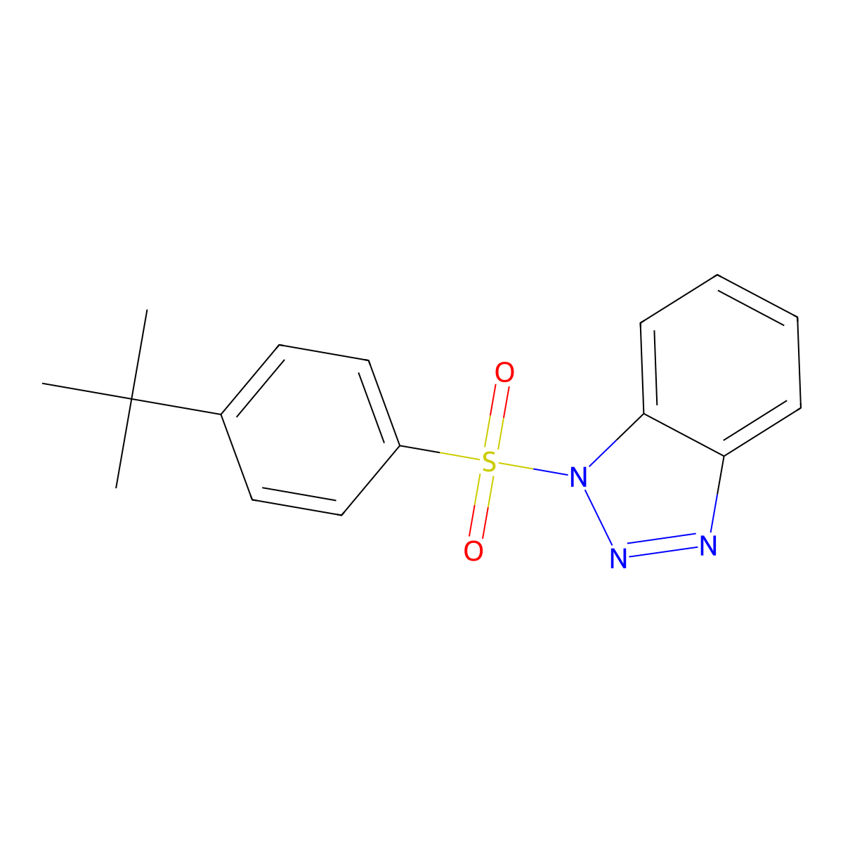 1-(4-Tert-butylphenyl)sulfonylbenzotriazole molecular structure, CAS 301314-63-6