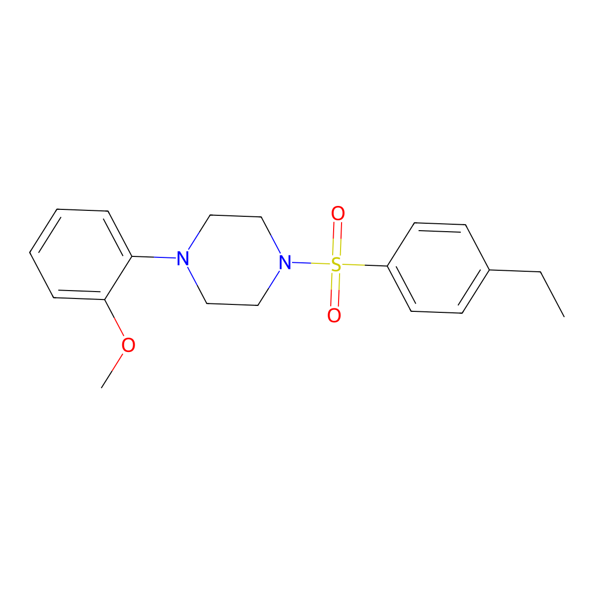 1-(4-Ethylphenyl)sulfonyl-4-(2-methoxyphenyl)piperazine molecular structure, CAS 301314-67-0