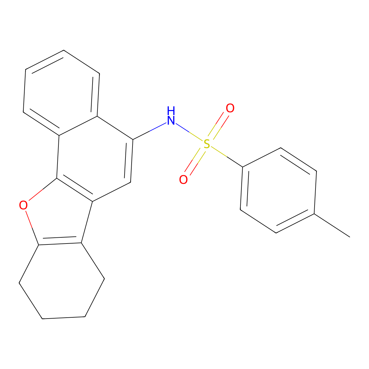4-methyl-N-(7,8,9,10-tetrahydronaphtho[1,2-b][1]benzofuran-5-yl)benzenesulfonamide molecular structure, CAS 301315-66-2