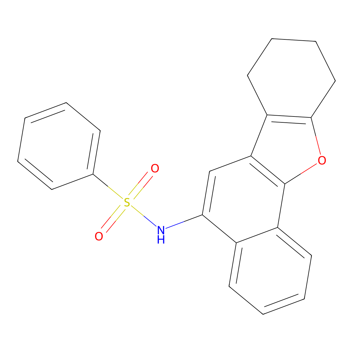 N-(7,8,9,10-tetrahydronaphtho[1,2-b][1]benzofuran-5-yl)benzenesulfonamide molecular structure, CAS 301315-68-4