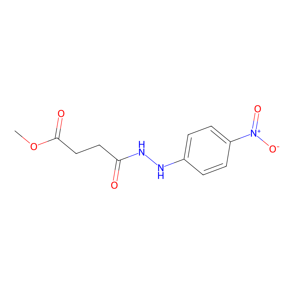 Methyl 4-[2-(4-nitrophenyl)hydrazinyl]-4-oxobutanoate molecular structure, CAS 301318-33-2