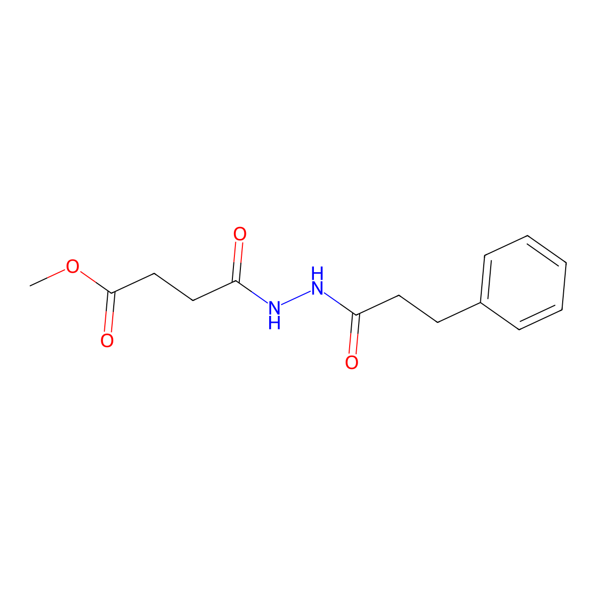 Methyl 4-oxo-4-[2-(3-phenylpropanoyl)hydrazino]butanoate molecular structure, CAS 301318-36-5