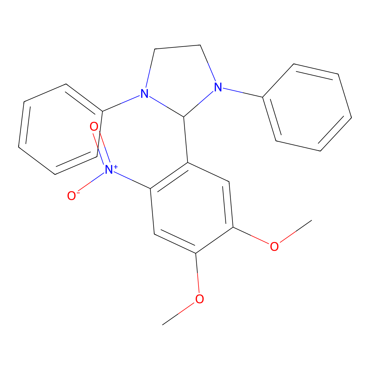 2-(4,5-Dimethoxy-2-nitrophenyl)-1,3-diphenylimidazolidine molecular structure, CAS 301318-42-3