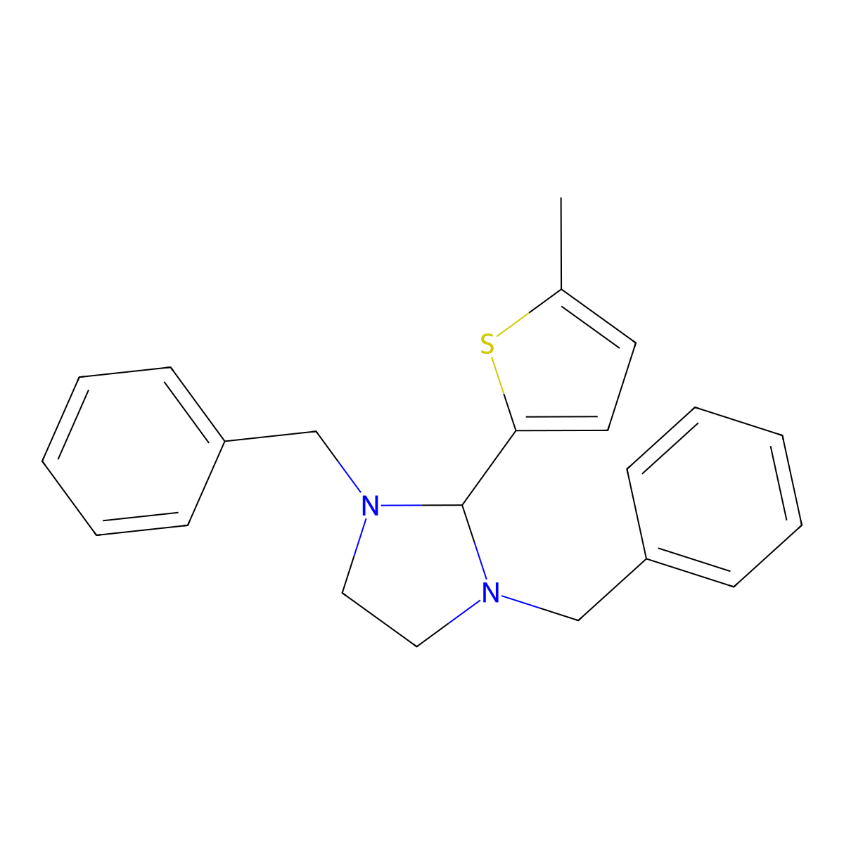 1,3-Dibenzyl-2-(5-methylthiophen-2-yl)imidazolidine molecular structure, CAS 301318-48-9