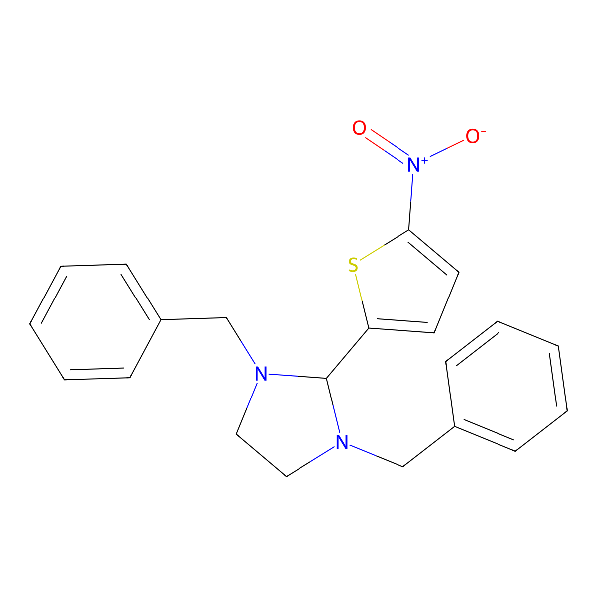 1,3-Dibenzyl-2-(5-nitro-2-thienyl)imidazolidine molecular structure, CAS 301318-52-5