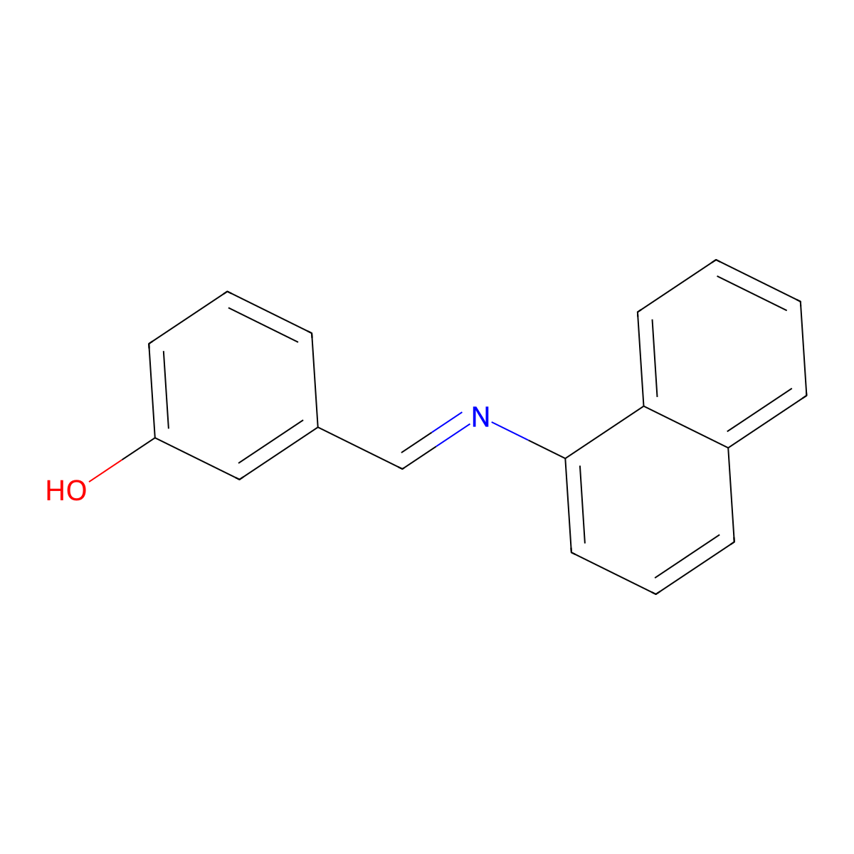 3-[(E)-(naphthalen-1-ylimino)methyl]phenol molecular structure, CAS 301318-55-8