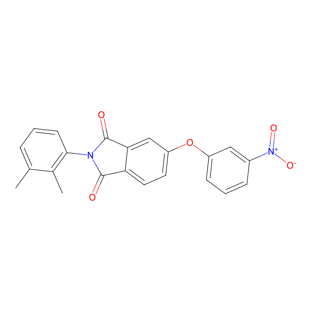 2-(2,3-Dimethylphenyl)-5-(3-nitrophenoxy)isoindole-1,3-dione molecular structure, CAS 301319-53-9