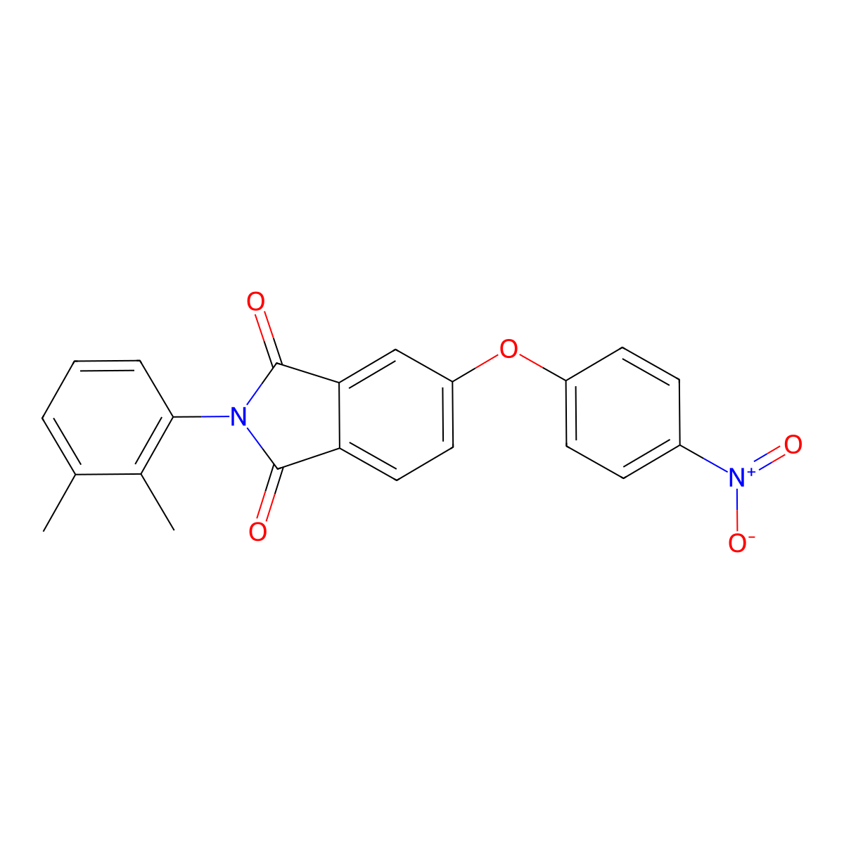 2-(2,3-Dimethylphenyl)-5-(4-nitrophenoxy)isoindole-1,3-dione molecular structure, CAS 301319-55-1