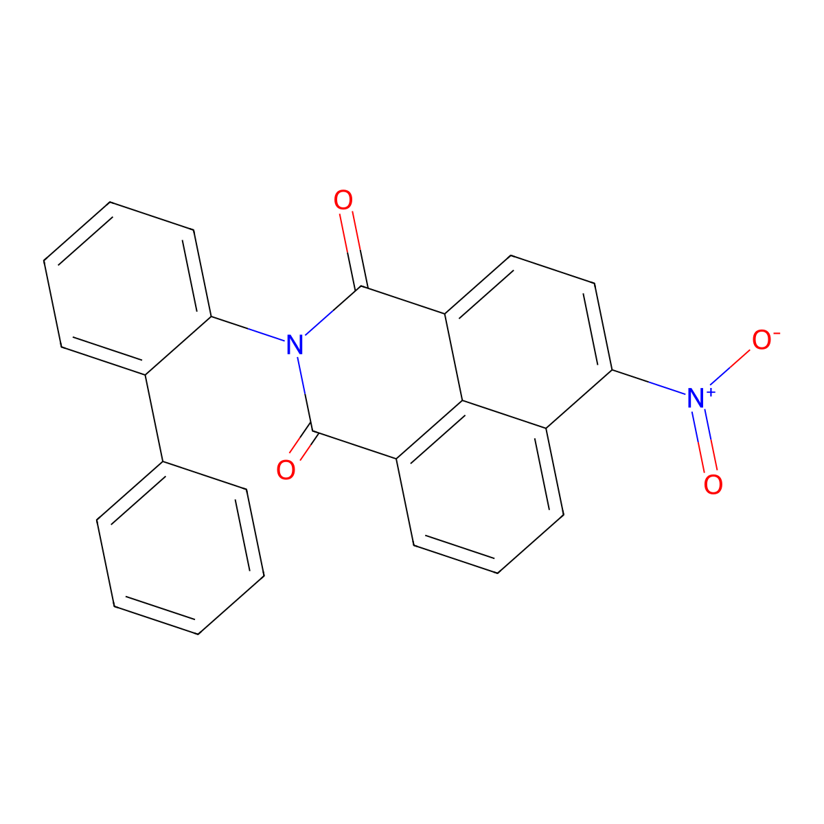 6-Nitro-2-(2-phenylphenyl)benzo[de]isoquinoline-1,3-dione molecular structure, CAS 301319-61-9
