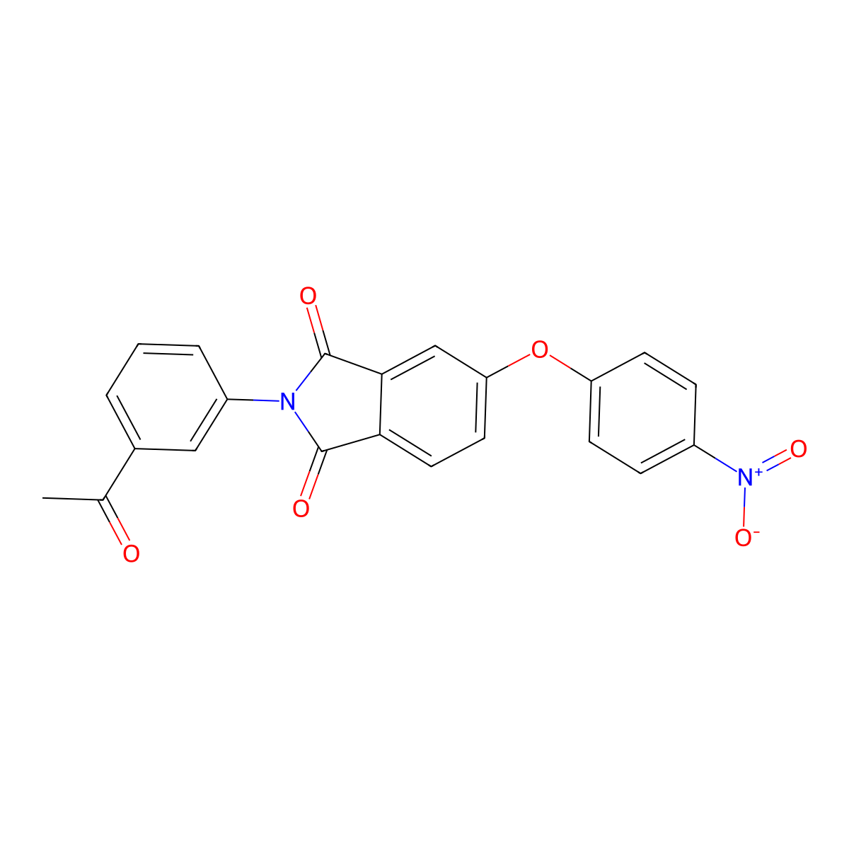 2-(3-Acetylphenyl)-5-(4-nitrophenoxy)isoindole-1,3-dione molecular structure, CAS 301319-62-0