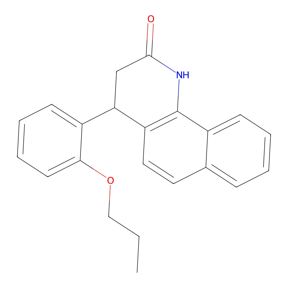 4-(2-propoxyphenyl)-3,4-dihydrobenzo[h]quinolin-2(1H)-one molecular structure, CAS 301319-72-2