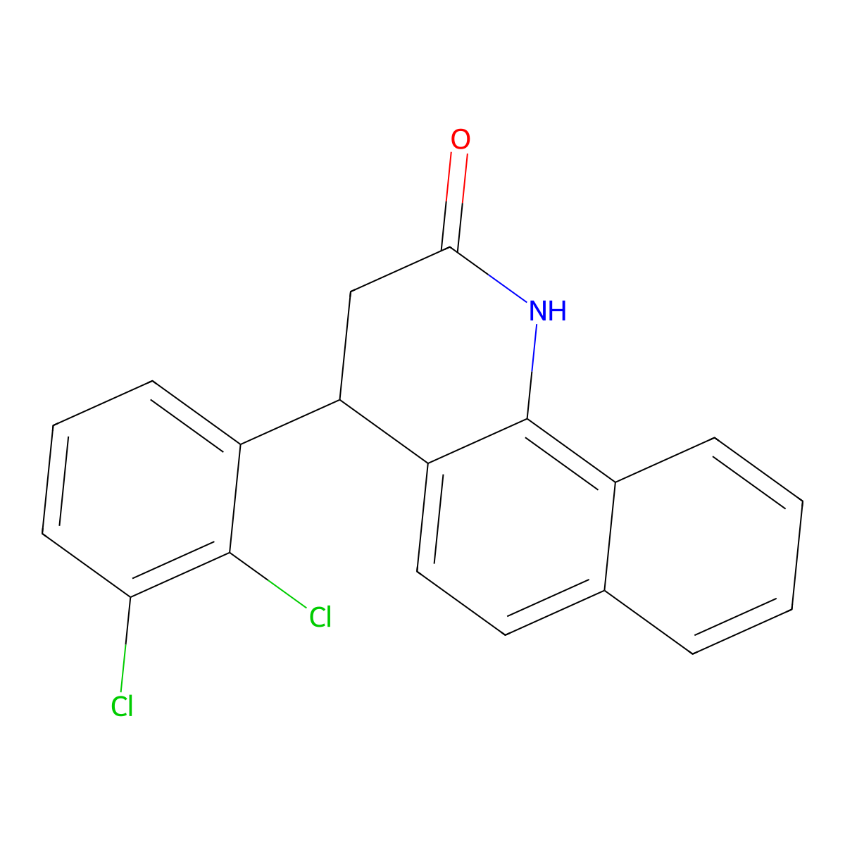 4-(2,3-dichlorophenyl)-3,4-dihydrobenzo[h]quinolin-2(1H)-one molecular structure, CAS 301319-74-4