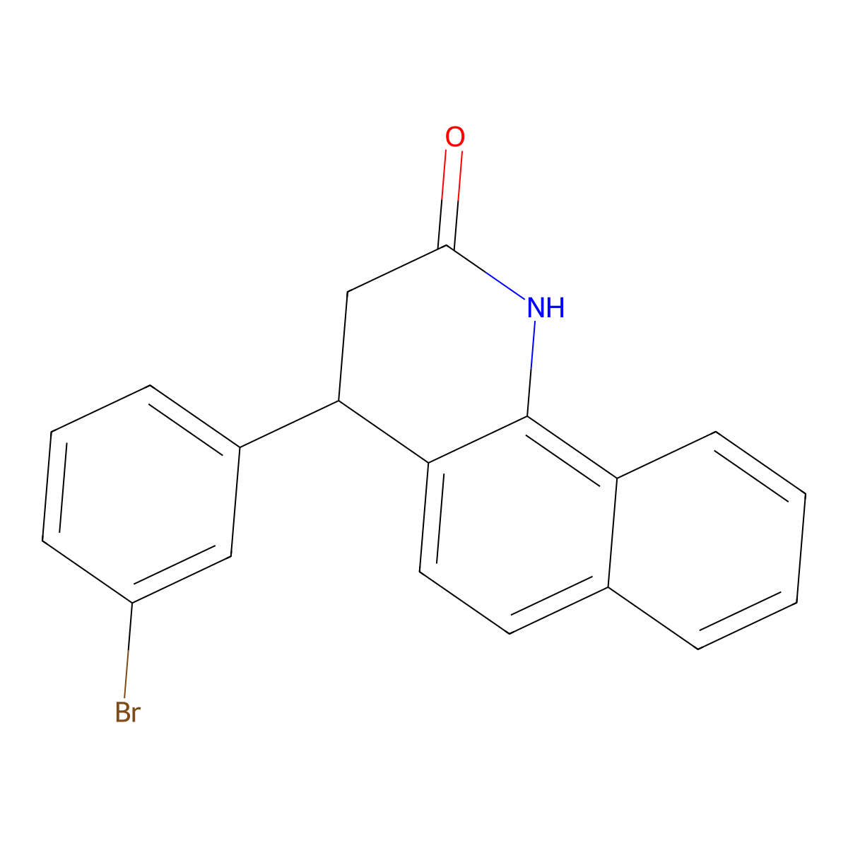 4-(3-bromophenyl)-3,4-dihydrobenzo[h]quinolin-2(1H)-one molecular structure, CAS 301319-78-8