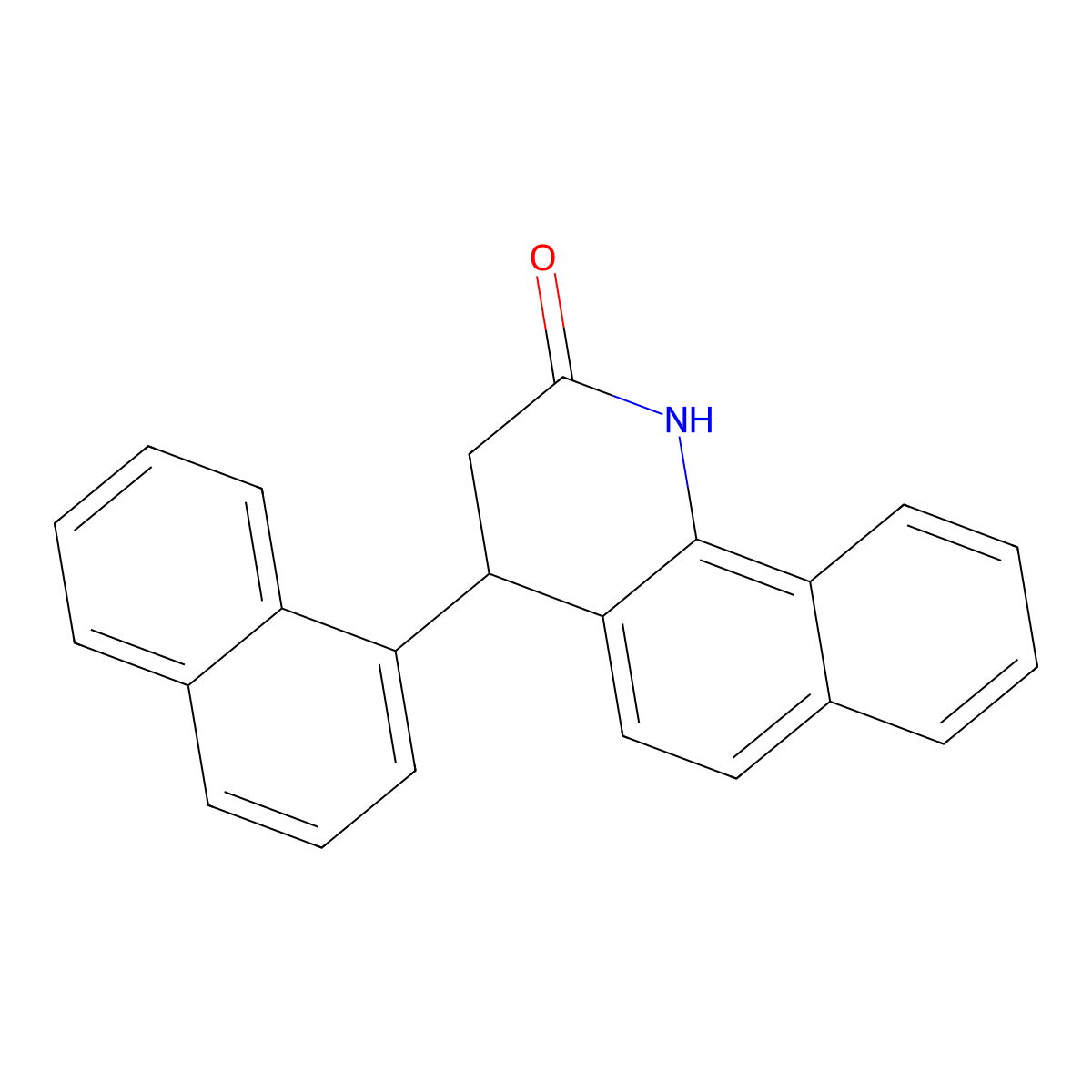 4-Naphthalen-1-yl-3,4-dihydro-1H-benzo[h]quinolin-2-one molecular structure, CAS 301319-80-2