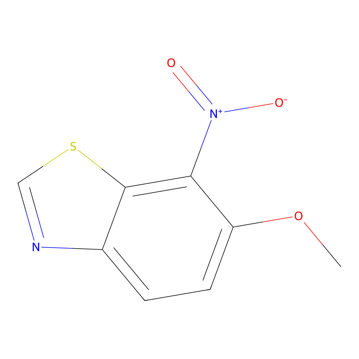 6-Methoxy-7-nitro-1,3-benzothiazole molecular structure, CAS 30132-83-3