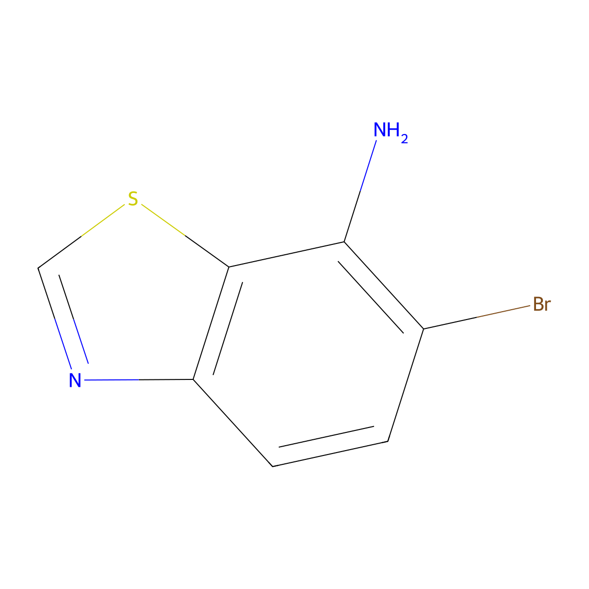 6-Bromobenzo[d]thiazol-7-amine molecular structure, CAS 30132-85-5