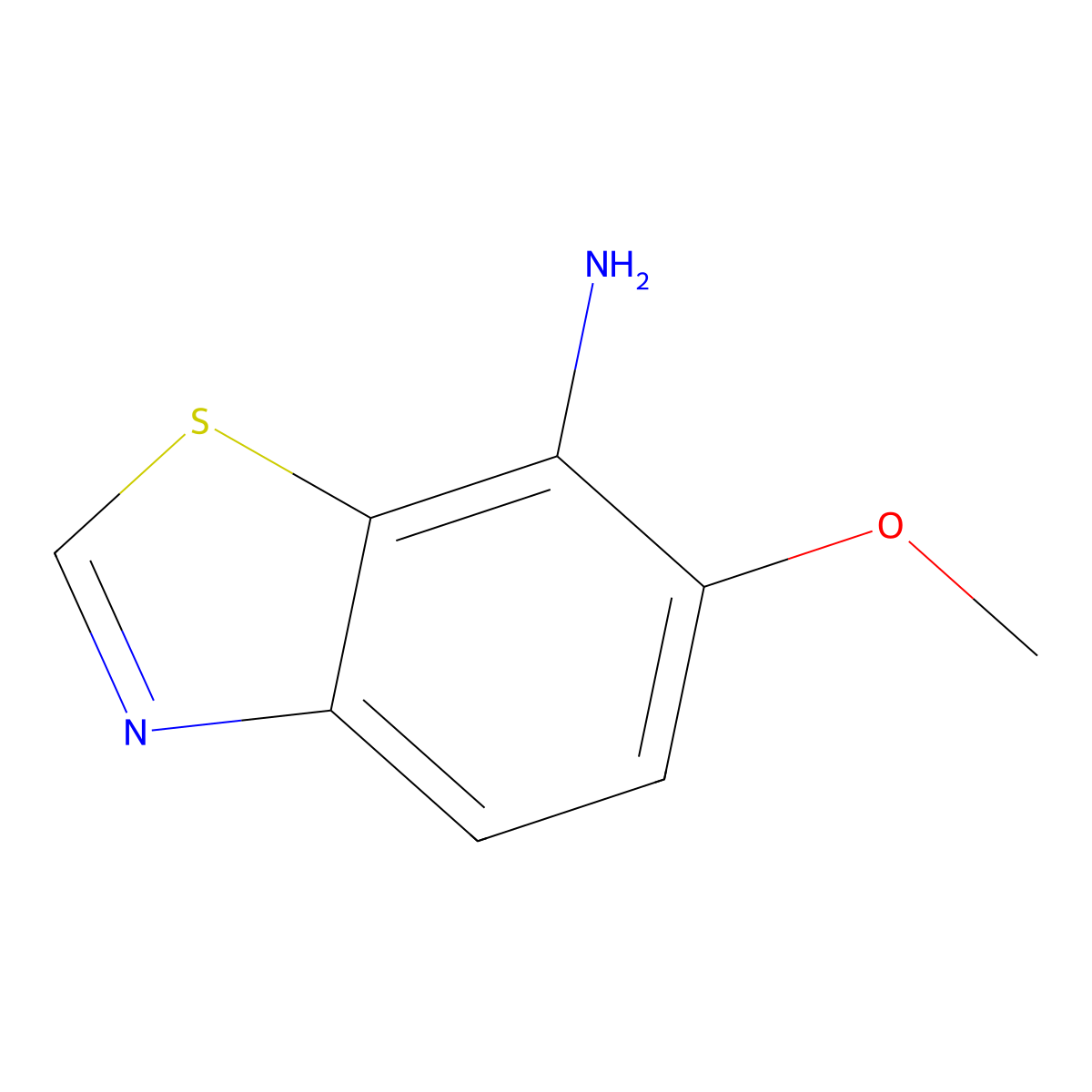 6-Methoxy-1,3-benzothiazol-7-amine molecular structure, CAS 30132-86-6