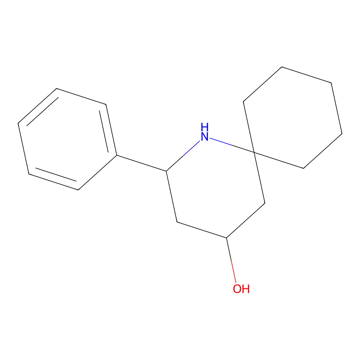 2-Phenyl-1-azaspiro[5.5]undecan-4-ol molecular structure, CAS 301320-52-5