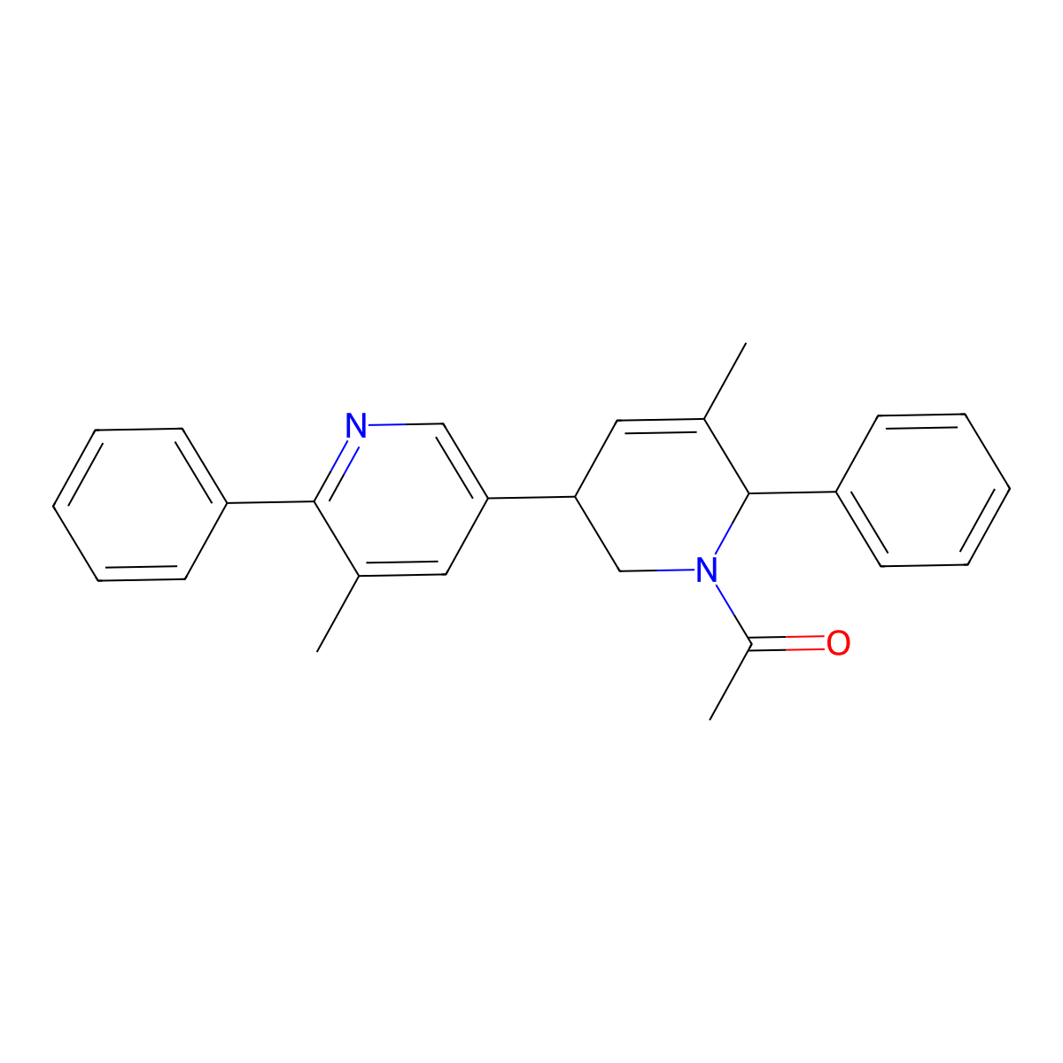 1-[5-methyl-3-(5-methyl-6-phenylpyridin-3-yl)-6-phenyl-3,6-dihydro-2H-pyridin-1-yl]ethanone molecular structure, CAS 301320-57-0