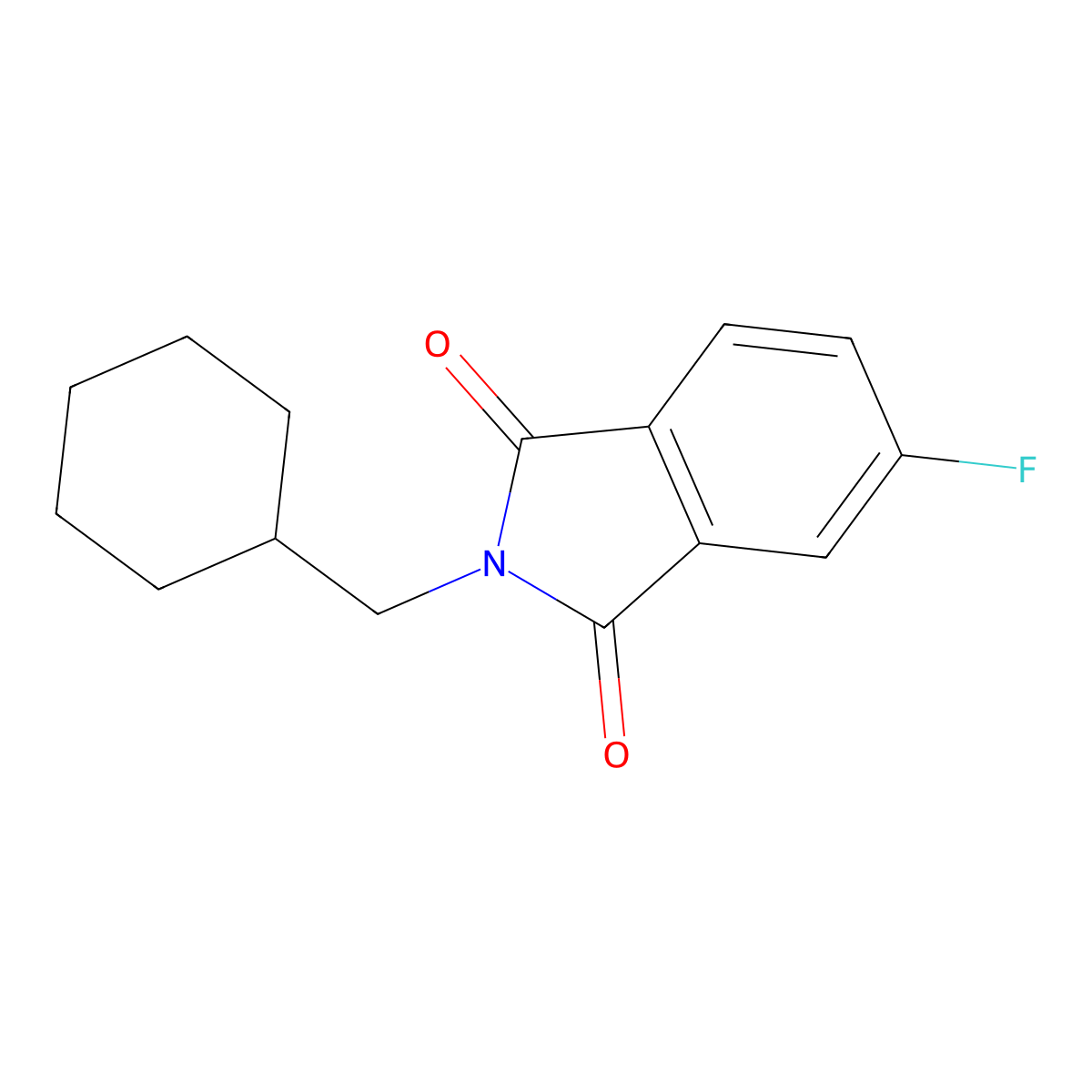 2-(cyclohexylmethyl)-5-fluoro-1H-isoindole-1,3(2H)-dione molecular structure, CAS 301320-83-2
