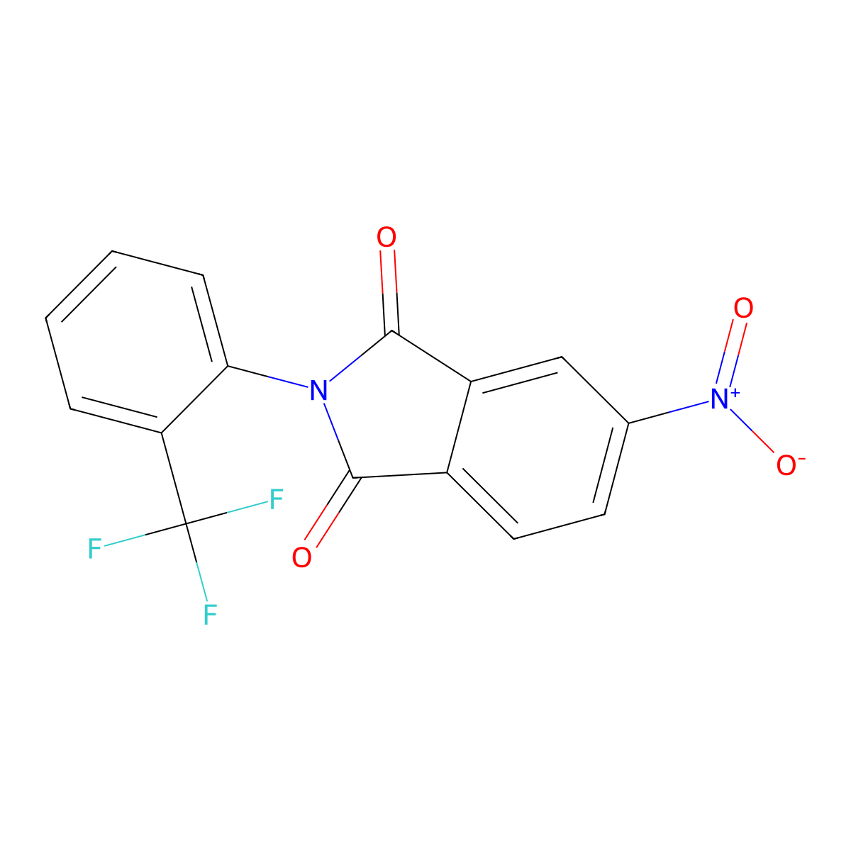 5-Nitro-2-[2-(trifluoromethyl)phenyl]isoindole-1,3-dione molecular structure, CAS 301320-88-7