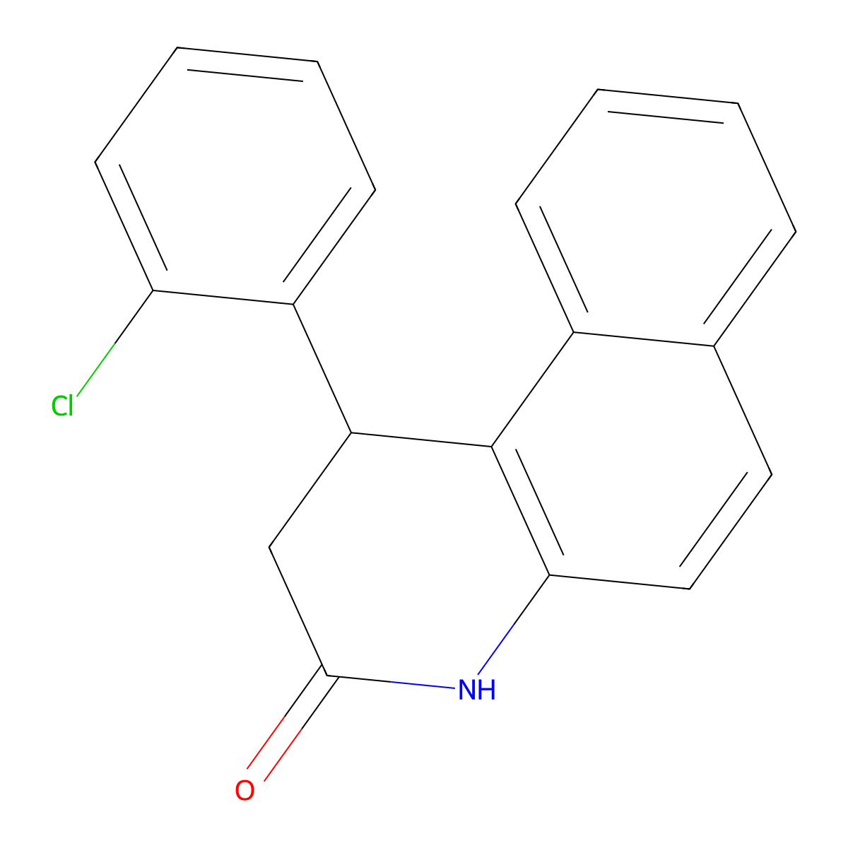 1-(2-chlorophenyl)-1,4-dihydrobenzo[f]quinolin-3(2H)-one molecular structure, CAS 301321-37-9