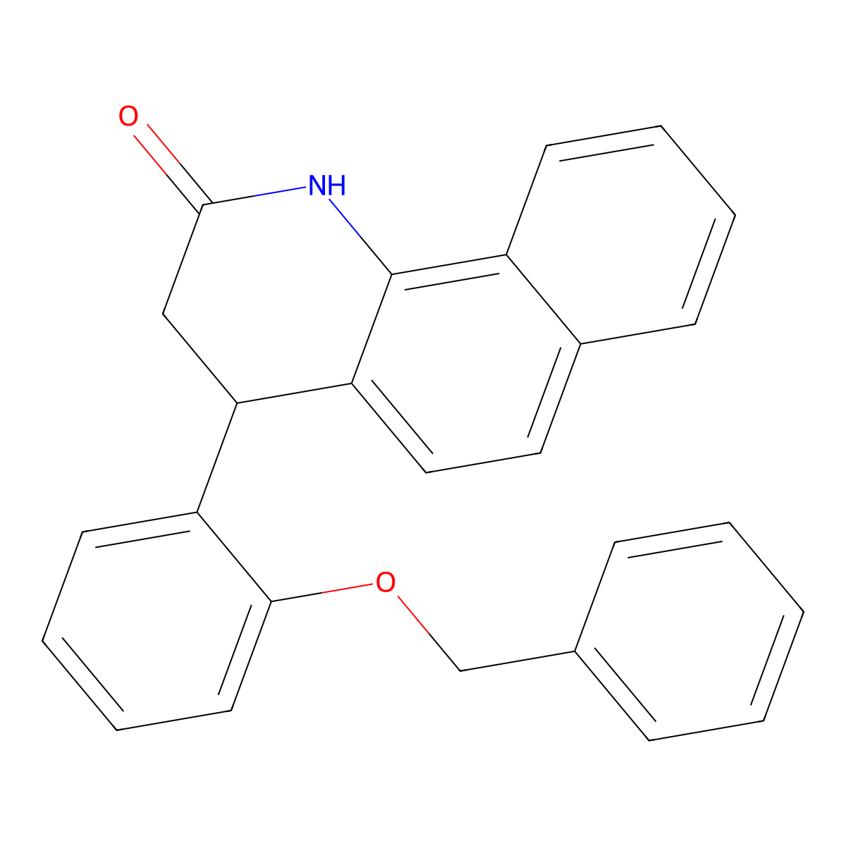 4-[2-(benzyloxy)phenyl]-3,4-dihydrobenzo[h]quinolin-2(1H)-one molecular structure, CAS 301321-39-1