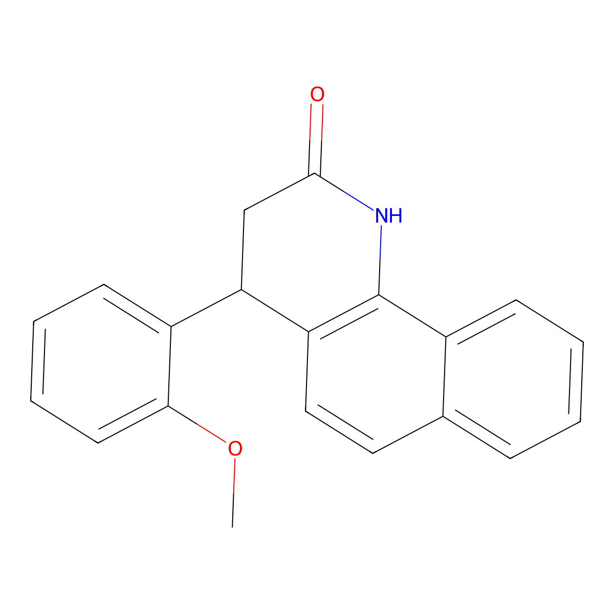 4-(2-methoxyphenyl)-3,4-dihydrobenzo[h]quinolin-2(1H)-one molecular structure, CAS 301321-42-6