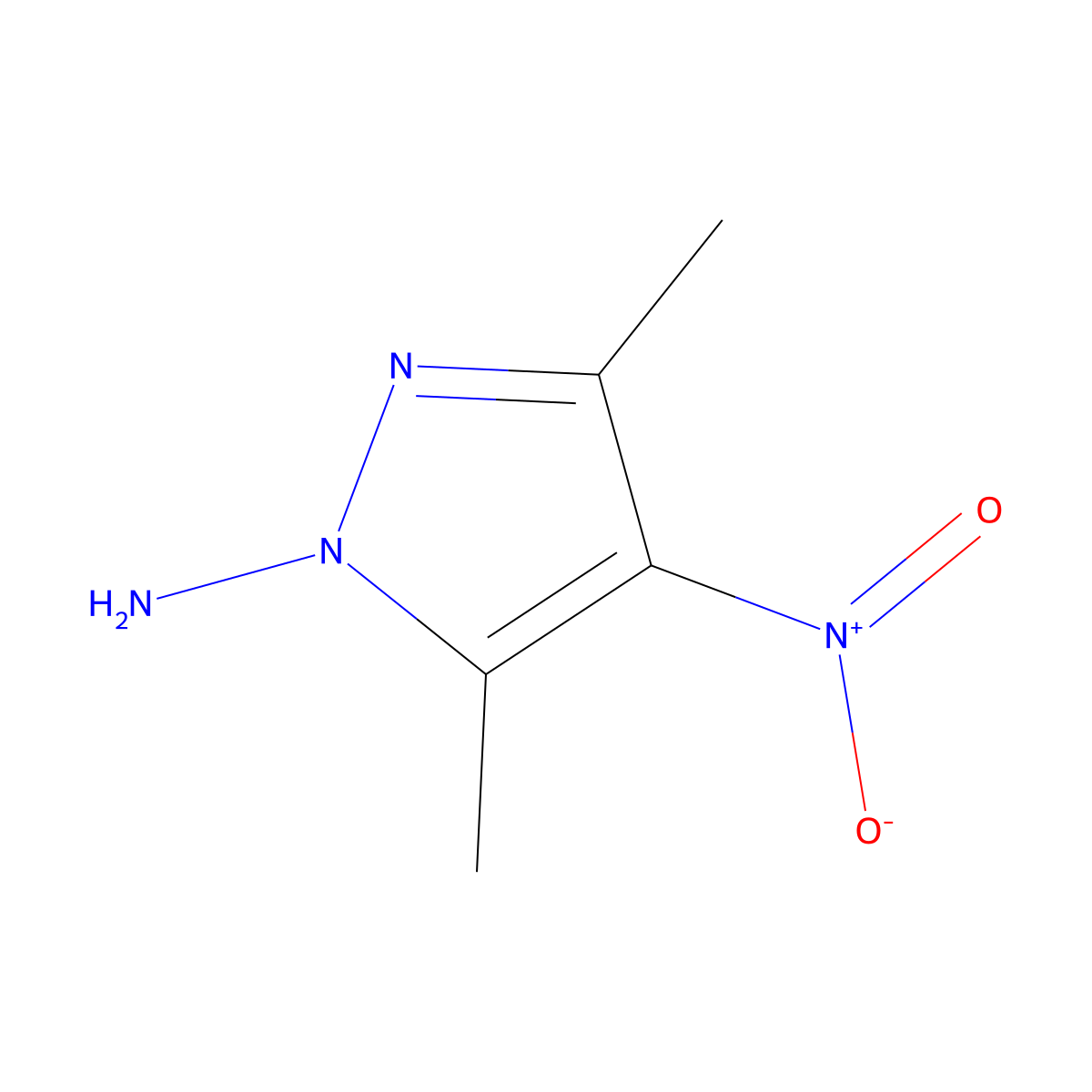 3,5-dimethyl-4-nitro-1H-pyrazol-1-amine molecular structure, CAS 301326-14-7