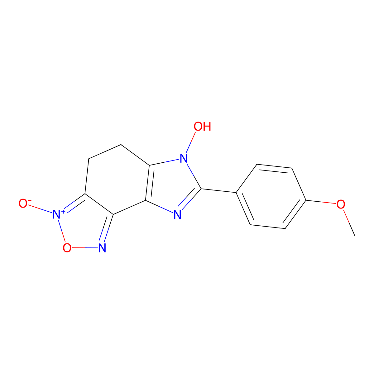 7-(4-methoxyphenyl)-4,5-dihydro-6H-imidazo[4,5-e][2,1,3]benzoxadiazol-6-ol 3-oxide molecular structure, CAS 301328-38-1