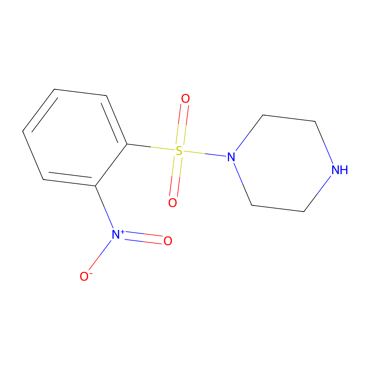 1-(2-Nitrobenzenesulfonyl)piperazine molecular structure, CAS 301331-16-8