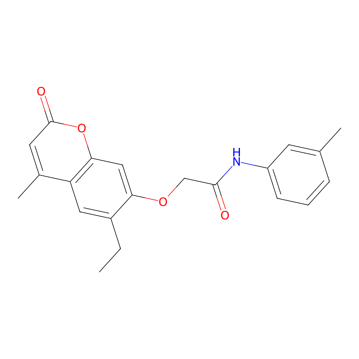 2-((6-ethyl-4-methyl-2-oxo-2H-chromen-7-yl)oxy)-N-(m-tolyl)acetamide molecular structure, CAS 301331-49-7