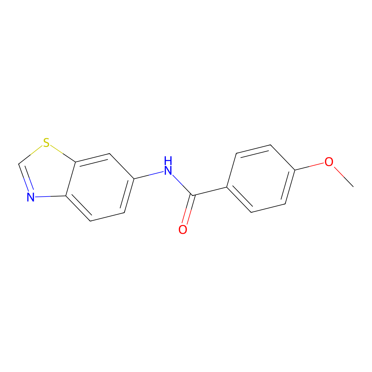 N-(1,3-benzothiazol-6-yl)-4-methoxybenzamide molecular structure, CAS 301332-04-7