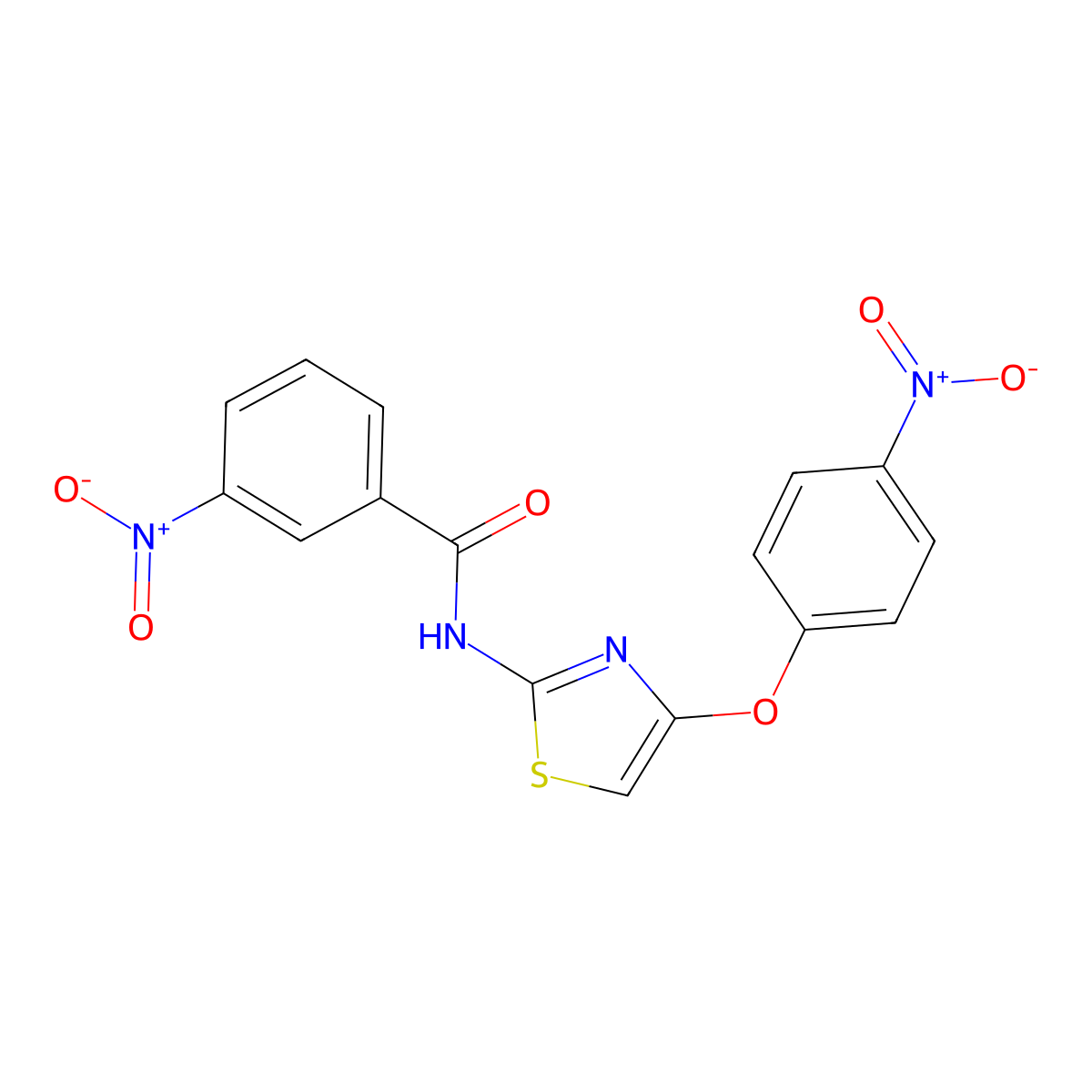 3-nitro-N-[4-(4-nitrophenoxy)-1,3-thiazol-2-yl]benzamide molecular structure, CAS 301332-18-3