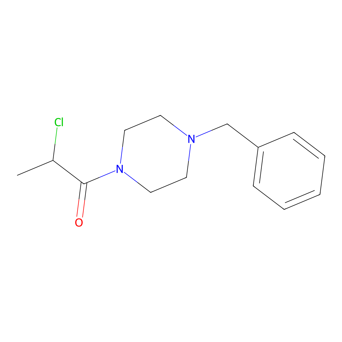 1-(4-Benzylpiperazin-1-yl)-2-chloropropan-1-one molecular structure, CAS 301334-99-6