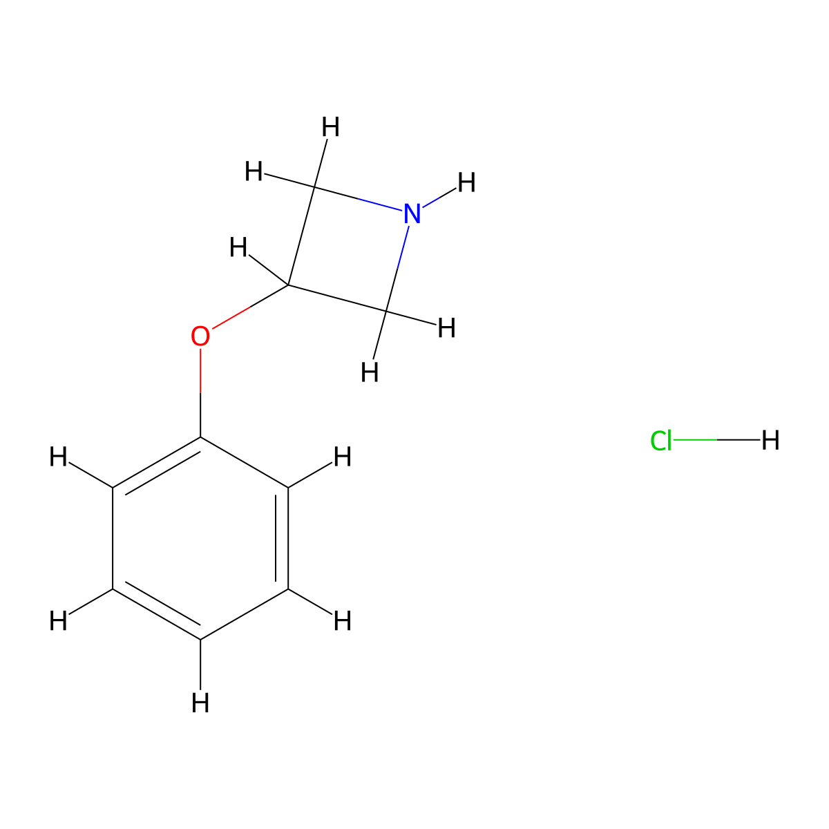 3-Phenoxyazetidine hydrochloride molecular structure, CAS 301335-39-7