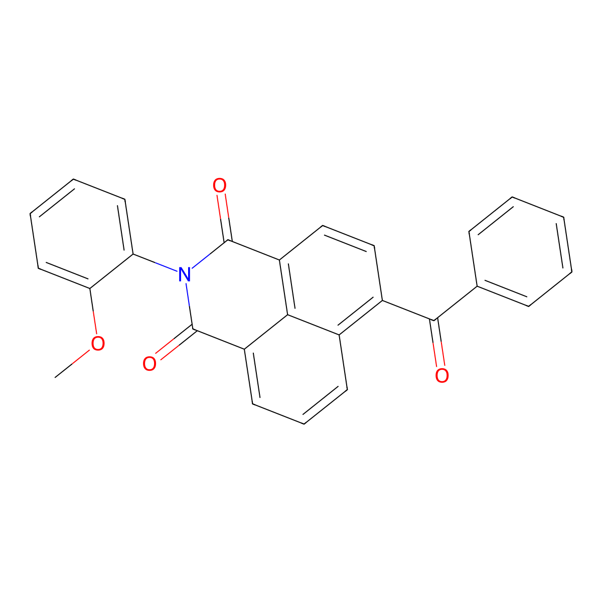 6-Benzoyl-2-(2-methoxyphenyl)benzo[de]isoquinoline-1,3-dione molecular structure, CAS 301337-32-6
