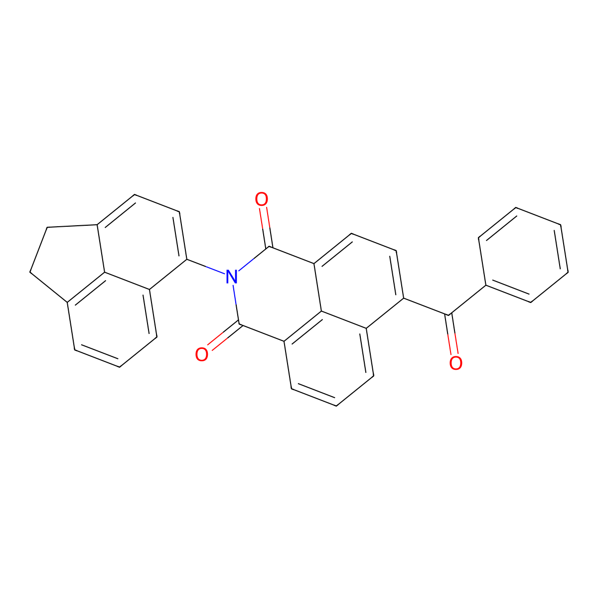 6-Benzoyl-2-(1,2-dihydroacenaphthylen-5-yl)benzo[de]isoquinoline-1,3-dione molecular structure, CAS 301337-39-3