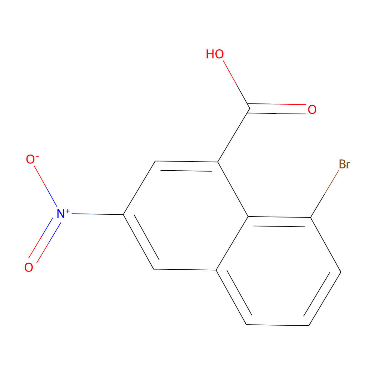 8-Bromo-3-nitro-1-naphthoic acid molecular structure, CAS 301337-46-2
