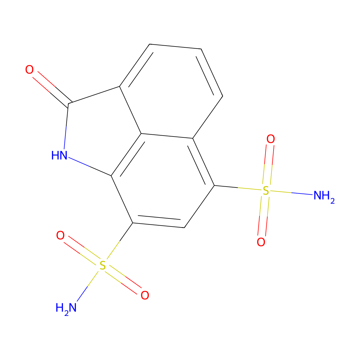 2-Oxo-1,2-dihydrobenzo[cd]indole-6,8-disulfonamide molecular structure, CAS 301337-80-4